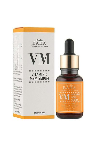 Cos De Baha Anti-wrinkle facial serum with Vitamin C and MSM, BAHA Basket, 30ml