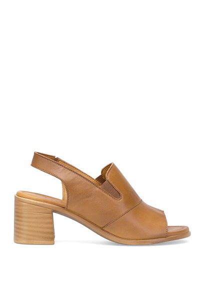 Venüs 24381825Y Women's Genuine Leather Heeled Sandals Brown