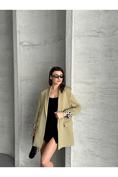 MODA Khaki Leopard Lined Jacket