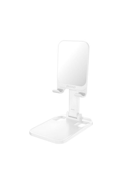 DUDAO Foldable, Telescopic and Portable Desk Stand for Phone or Tablet (4 - 12 Inch) - White