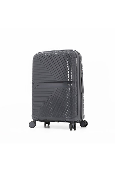 Fancl Hardshell Luggage Trolley 4 pcs Set + Makeup - GREY