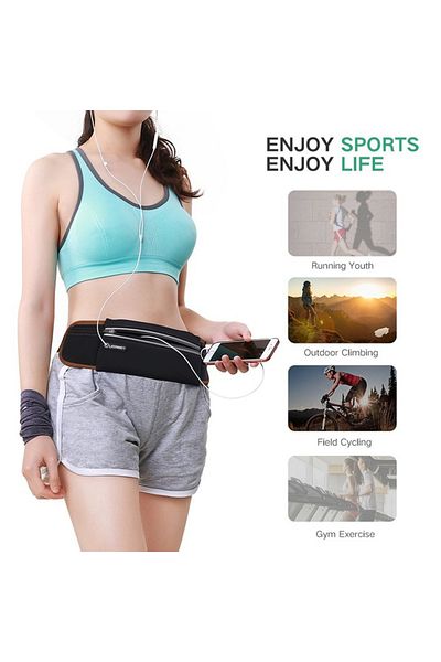 Ugreen Geantă sport pentru telefon 65-120 cm, curea de alergare cu bandă reflectorizantă, Ugreen Ultimate Running, neagră