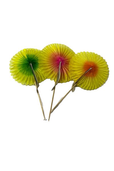 KENT 25 Pcs Fan Cake Toothpicks - for Party, Presentation, Celebration, Stick, Birthday