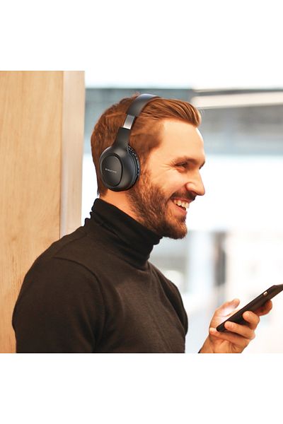 Borofone Căști supraauriculare BO19, wireless, Bluetooth 5.3, microfon, autonomie baterie 20 de ore, negre