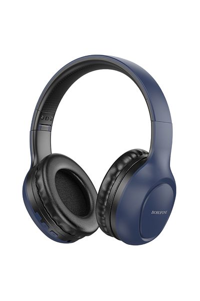 Borofone BO19 On Ear Headphones, Wireless, Bluetooth 5.3, Microphone, 20 Hours Battery Life, Blue