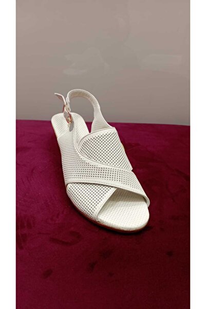 Mammamia 2730 Γυναικεία σανδάλια από γνήσιο δέρμα με σφήνα τακούνια