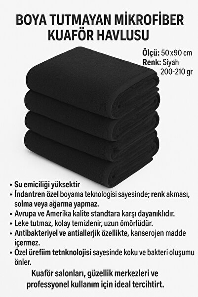 BESTWAY KUAFÖR & GÜZELLİK SALONU Boya Non-Retaining Microfiber Hairdresser Towel