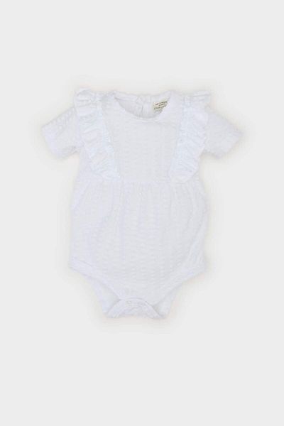 DeFacto Baby Mädchen Neugeborene Rundhalsausschnitt Kurzarm Snap Body C8811A525SM