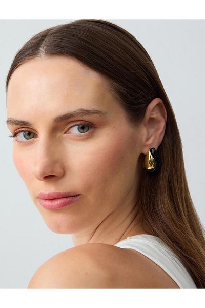 Jimmy Key Black Elegant Drop Figured Earrings