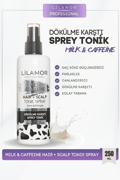 Lilamor Milk Caffeine Anti Hair Loss Tonic 250ml Amino Acid Complex