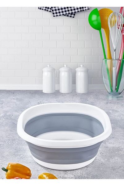Jet's Home Badya Folding Vegetable Basin Silicone Basin Medium Size No:3 10 Lt