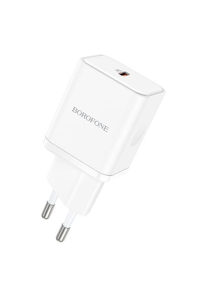 Borofone Bn6 Mains Charger, Quick Charge 3.0, 20w, Usb-c, Pd, White
