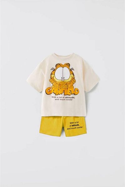 bebitomkids Men's 2-4 Years Garfield Printed Suit