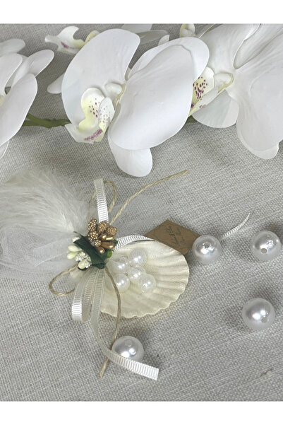 Şekerdavet İncili Ve Mıknatıslı Deniz Kabuğu Nikah, Nişan Hatıra Hediyelik 50...