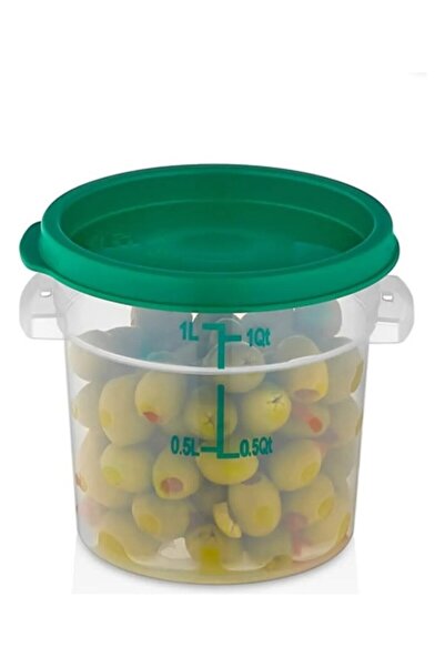 GastroPlast حاوية تخزين دائرية من البولي كربونات Grp-1، 0.95 لتر (مع غطاء الم...