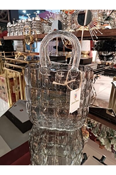 FURKAN HEDİYELİK ÇANTALI CAM VAZO BÜYÜK