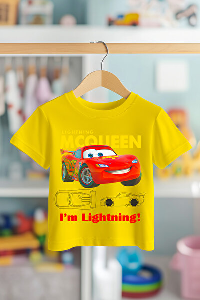 BookOrBook تي شيرت أطفال لايتنينج ماكوين 100٪ قطن 100٪ قماش عالي الجودة