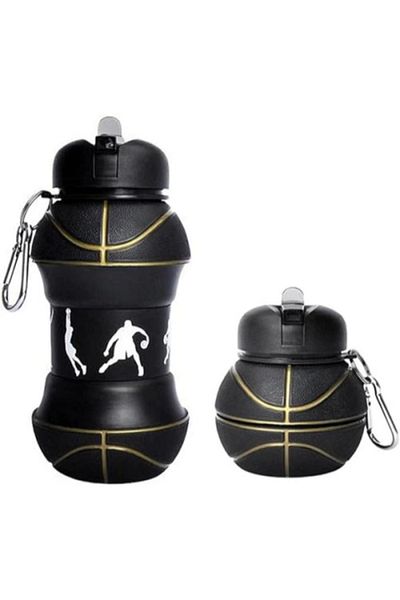 costurera Accordion Water Bottle with Basketball Ball Design