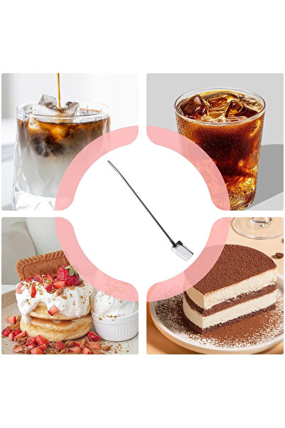 isometric 5'li Paslanmaz Çelik Pipetler Kaşık, Kürek Şekilli, Metal Karıştırm...