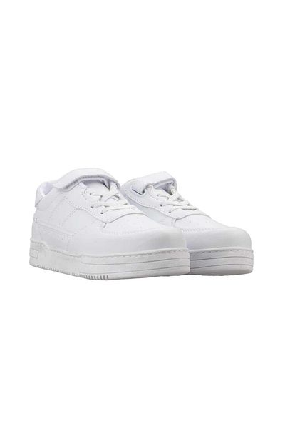 Liger Girl's Sneakers with Shiny Stone Detail - WHITE