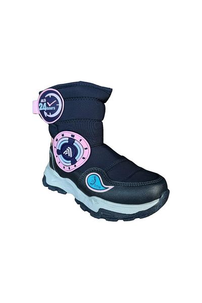 Liger Κορίτσι - Αδιάβροχες Velcro Fur Snow Boots ΣΚΟΥΡΟ ΜΠΛΕ