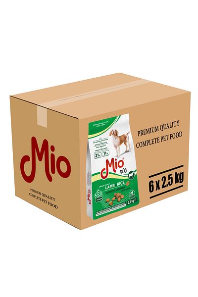 MİO Hrana uscata caini 15Kg❤️, Cutie 6 Saci 2.5Kg, boabe caini Mio Dog, Premium hrana caini⭕ miel orez