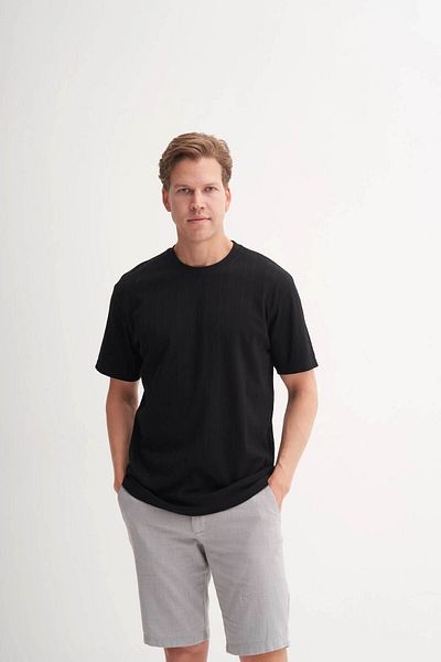 Cazador Ανδρικό μπλουζάκι Crew Neck Black 4121