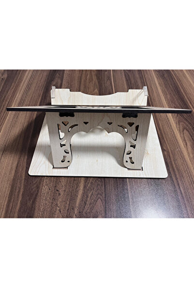 PeraMila Üç Kademeli Ahşap Rahle Kuran-ı Kerim & Kitap Okuma Standı Tablet La...