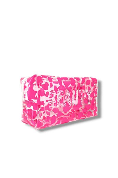 allwear Şeffaf Baskılı Çok Amaçlı Organizer Çanta – Makyaj Çantası, Kalemlik ve Seyahat Düzenleyici