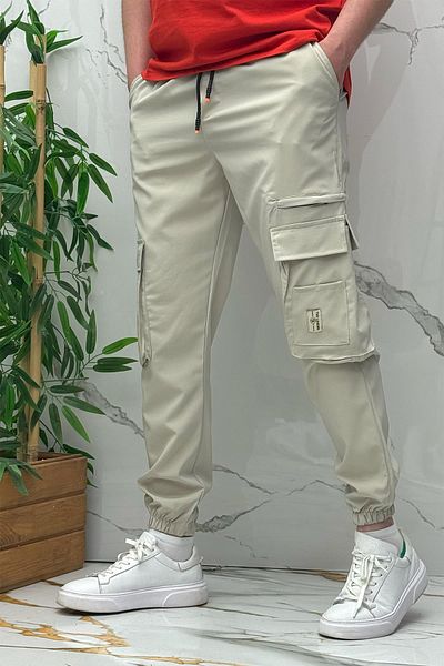 WAFRA Full Lycra Comfortable Men's Cargo Pocket Trousers (Slim Fit)