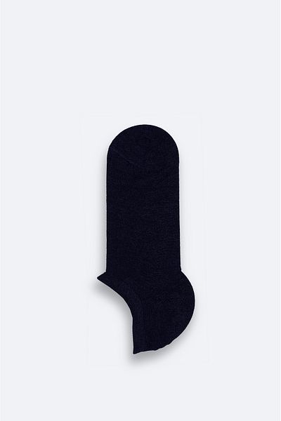 Avva Men's Navy Blue Cotton Sneaker Socks B 008553