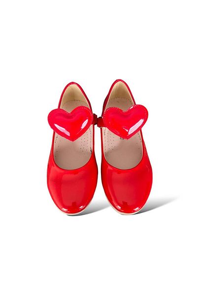 Liger Girl's Red Heart Ballerina Shoes
