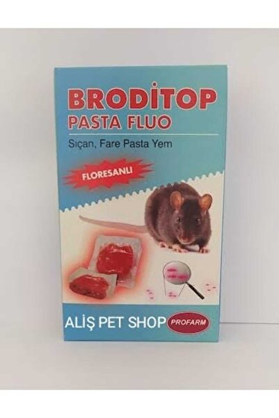 Profarm BRODITOP FLUO Floresanlı Fare Pasta Yemi 100 gr. Kutu