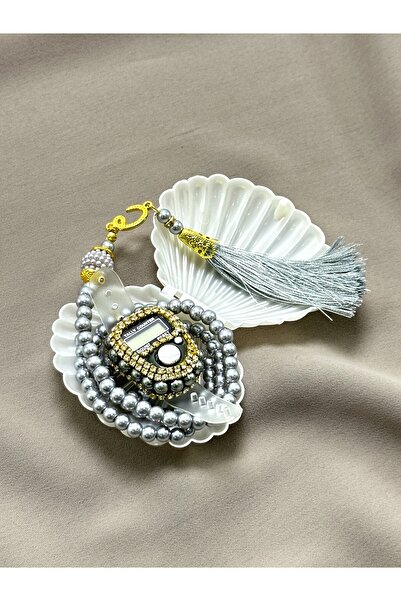 Deniz Elmasları Zikrmatik & Pearl Prayer Beads Set with Stones in Oyster Box ...