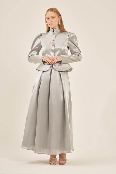 FTZ WOMEN Women's Evening Dress Suit Gray 31126