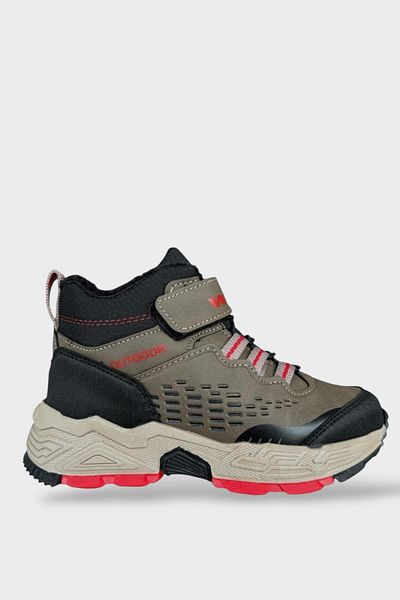 Liger Velcro Inside Wool Cold Proof Outdoor Daily Παιδικές Μπότες MINK - ΚΟΚΚΙΝΟ