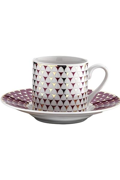 STOREMAX Ntwork Porcelain Dream 77512 Patterned Coffee Cup Set, 90 ml Art 1087243