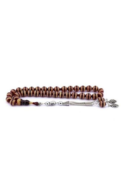 Midyat Gümüş Dünyası Globe Cut Powder Amber Prayer Beads