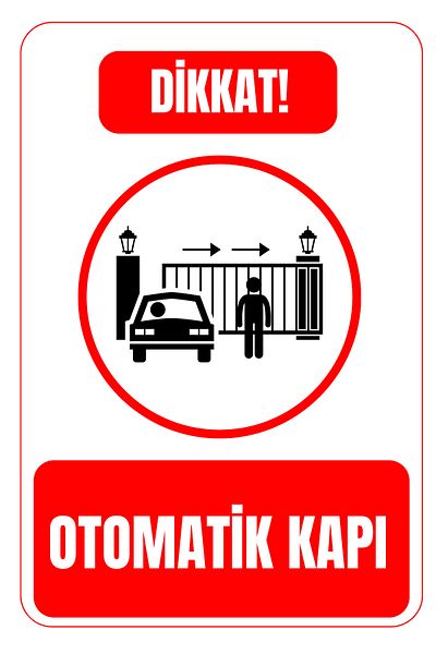 Girl Power 35 x 50 Automatic Door Warning Sign Foil Printing on 3 mm Dekota