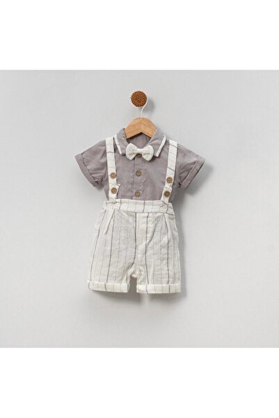 Bebedexs plus çizgili müslim erkek slopet 2 li takım