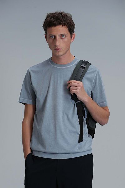 Lufian 111020216 Sarder Ανδρικό T-Shirt Basic Ανδρικό T-shirt Water Green