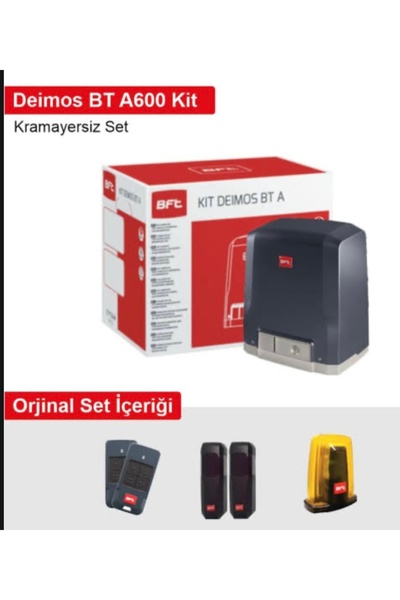 Bft Deimos Bt A 600 Sürgülü Kayar Bahçe Kapısı Motor Seti KREMAYER DİŞLİSİZ SET