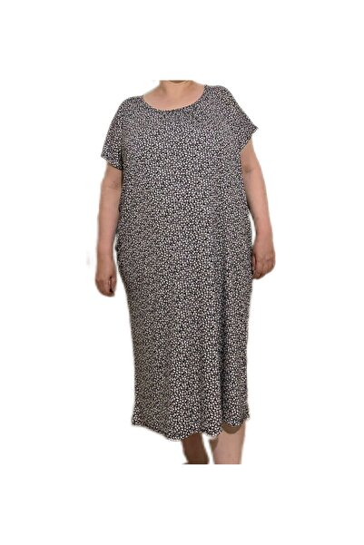 İpek Women's Short Sleeve Plus Size 100% Cotton Nightdress/Dress