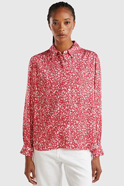 United Colors of Benetton Γυναικείο / Κοριτσίστικο ροζ πουκάμισο (Κωδικός μον...