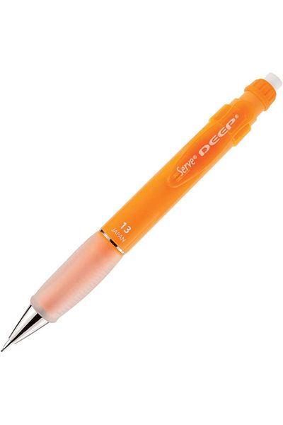 STOREMAX Ntwork Deep Mechanical Pencil 1.3mm, Thick Body, Soft, Highlighter Orange Art 1087243