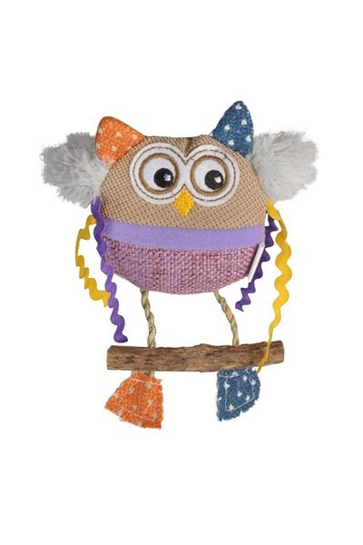 Camon Matatabi Owl with Polyester and Catnip, 15cm