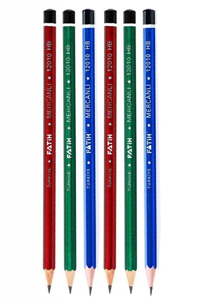 Artlantis Pencil Coral with Corner 6 Pcs Fatih Pencil Hb Black Pencil