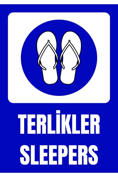 Girl Power 35 X 50 Slippers Warning Sign 3 mm Foil Printing on Decota