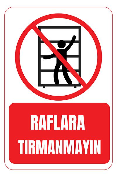 Girl Power 35 X 50 Do Not Climb Shelves Warning Sign Foil Printing on 3mm Dekota