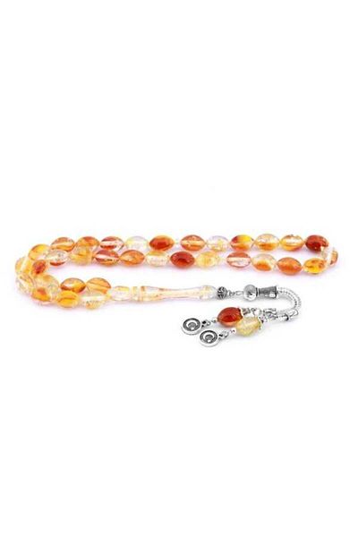 Midyat Gümüş Dünyası Powder Press Amber Prayer Beads - Comfortable Cut